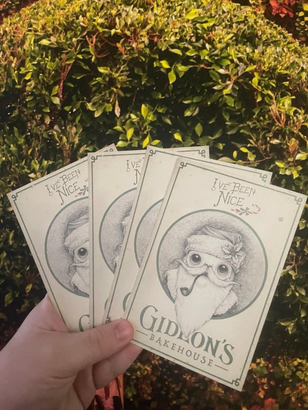 Gideon’s Bakehouse menu card December 2021